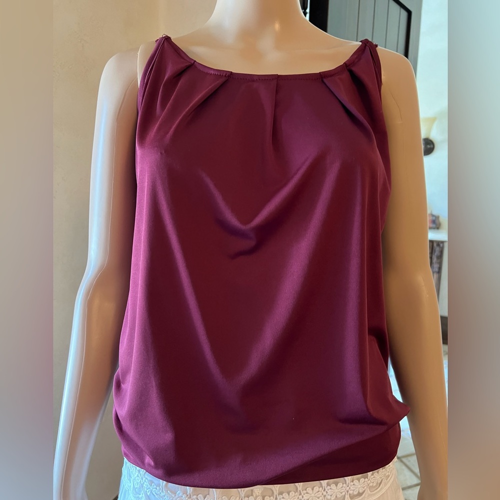 Fee et Rit Mulberry Tie Neck Tank